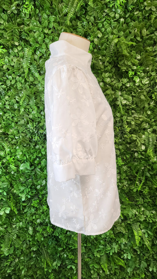 Unknown White Embroidered Top (10)