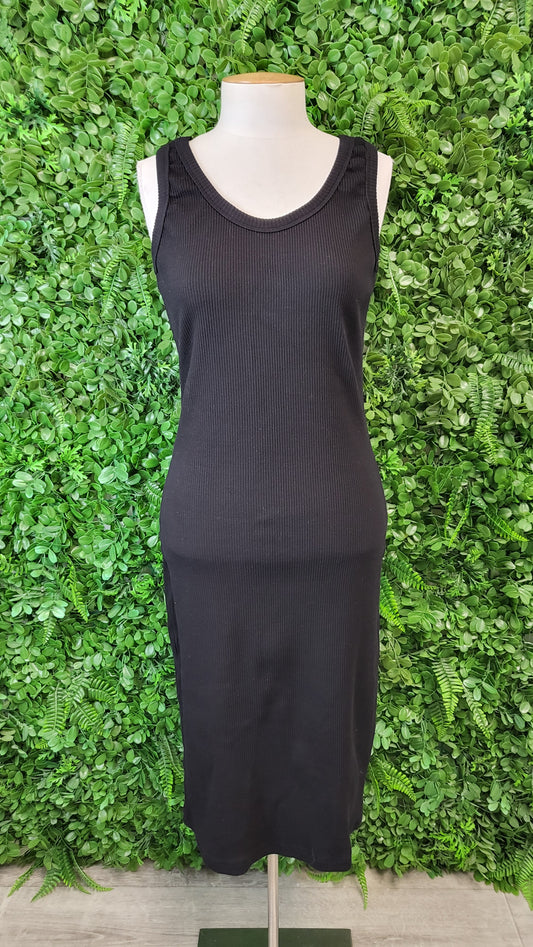 IvyBlu Black Ribbed Tank Dress (8)