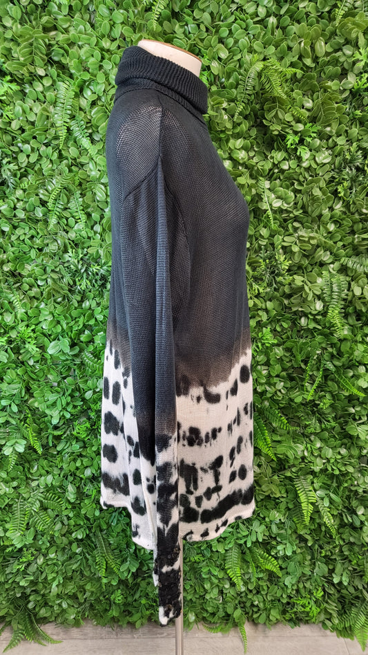 Adine Undone Black/Cream Sequin Cuff Knit (12-14)