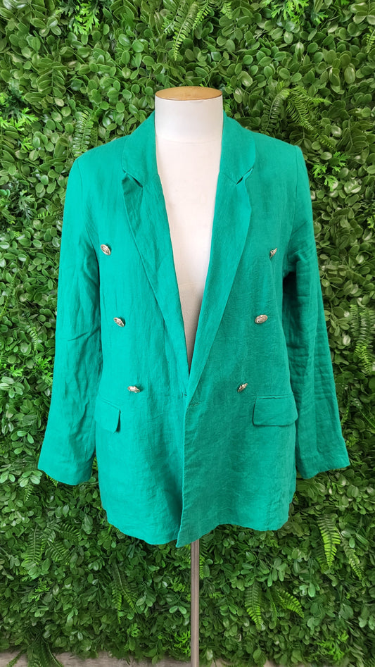 Lemon Tree Green Linen Blazer (10)