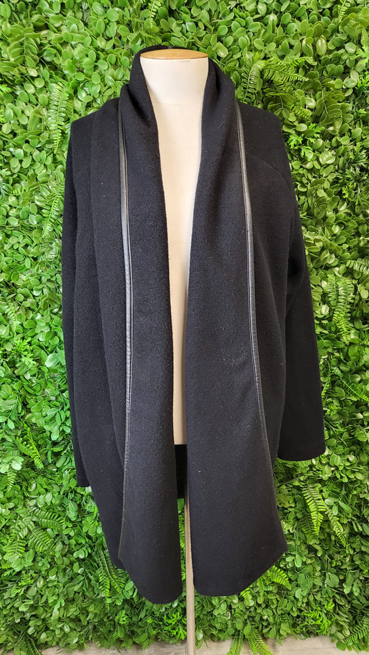 Paula Ryan Black Merino Blend Coat (14-16)