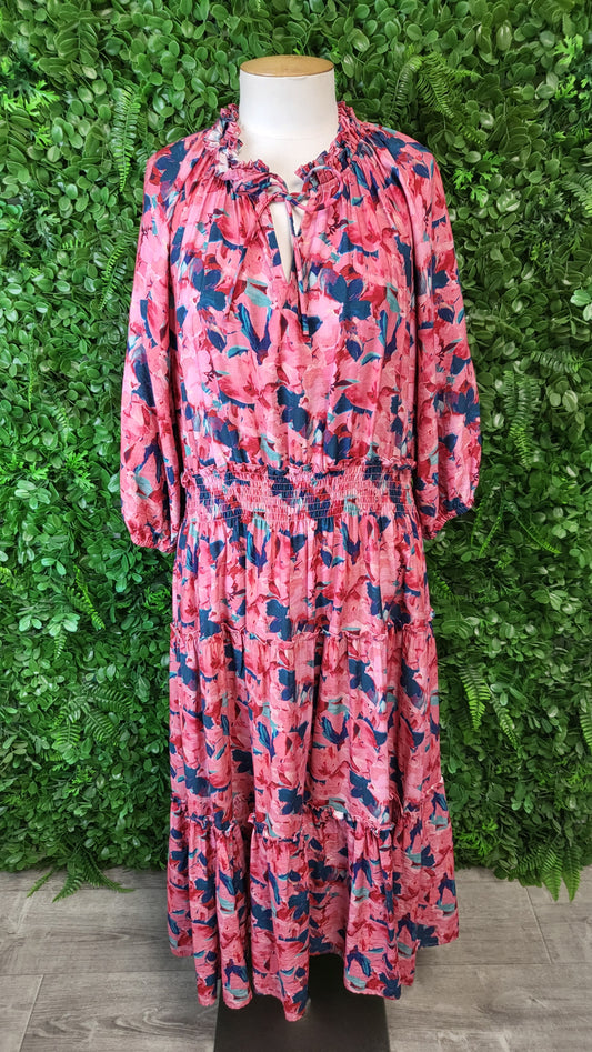 Gloss Floral Tiered Midi Dress (16)