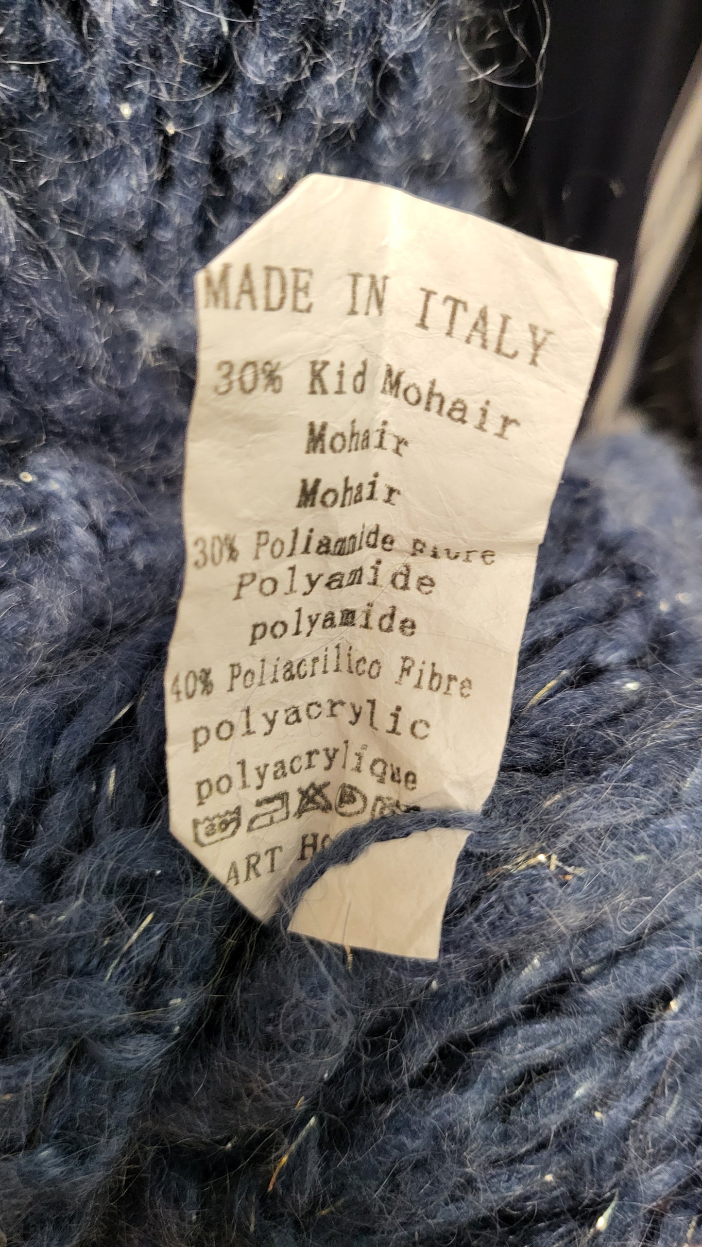 Made in Italy Blue Mohair Knit (10-12)