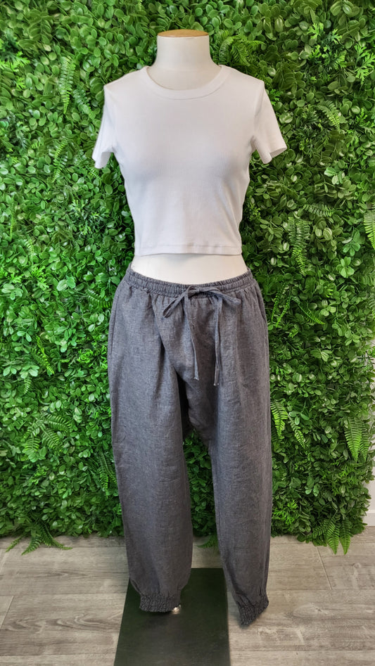 Lordship Linen Grey Linen Joggers (16)