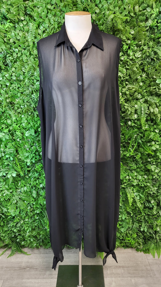 Obi Black Sheer Shirt Dress (18)