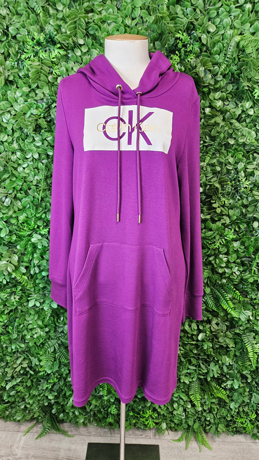 Calvin Klein Purple Sweatshirt Dress (12)