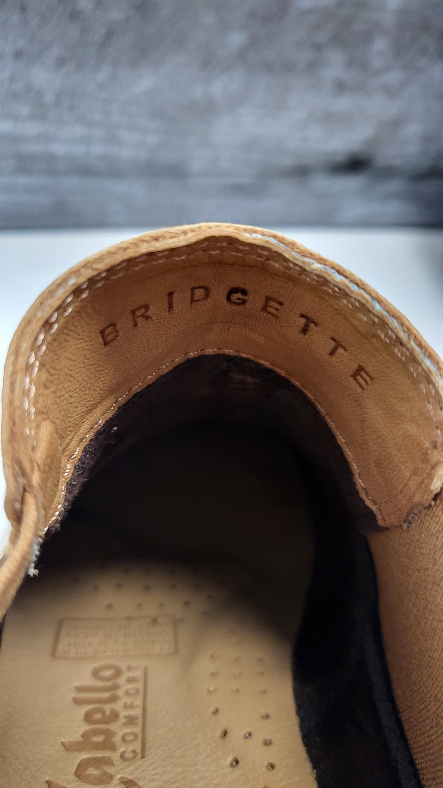 Cabello Tan Ankle Booties 37/38