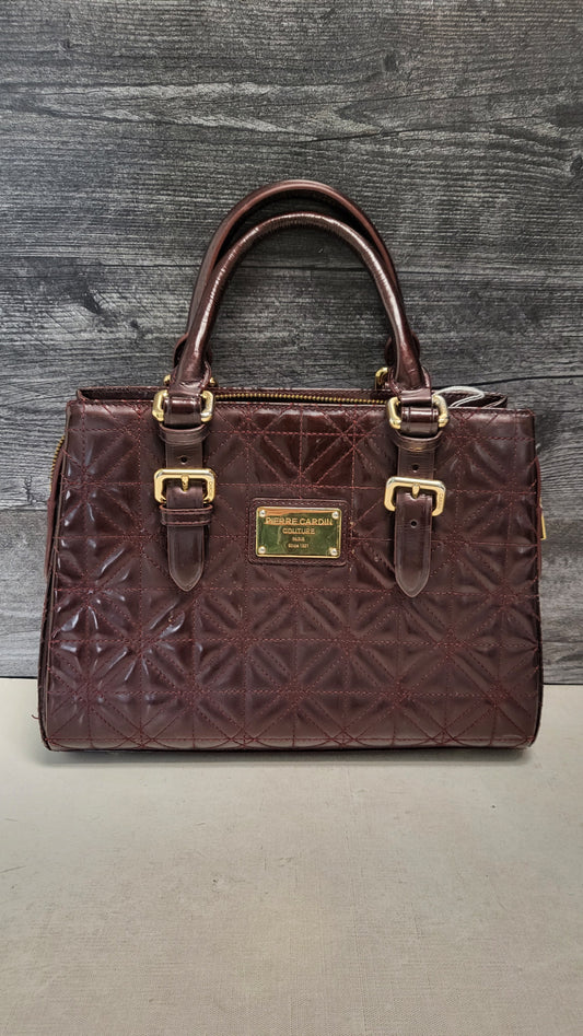 Pierre Cardin Plum Quilted Bag 30x23x9cm