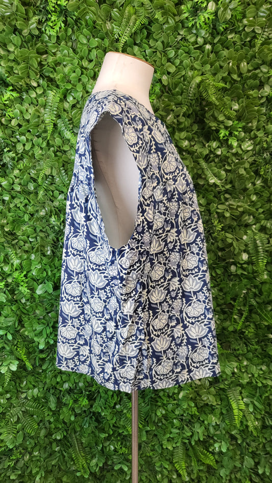 Karma East Blue Print Top (18)