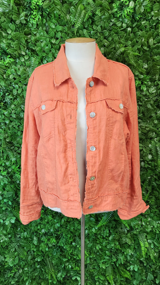 Naturals by O&J Orange Linen Jacket (12)