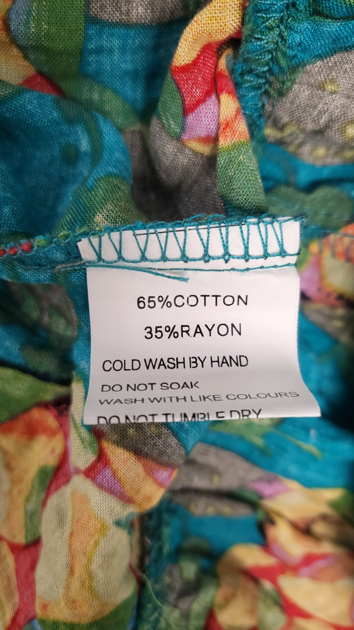 Mombasa Teal Print Cotton Dress (18)