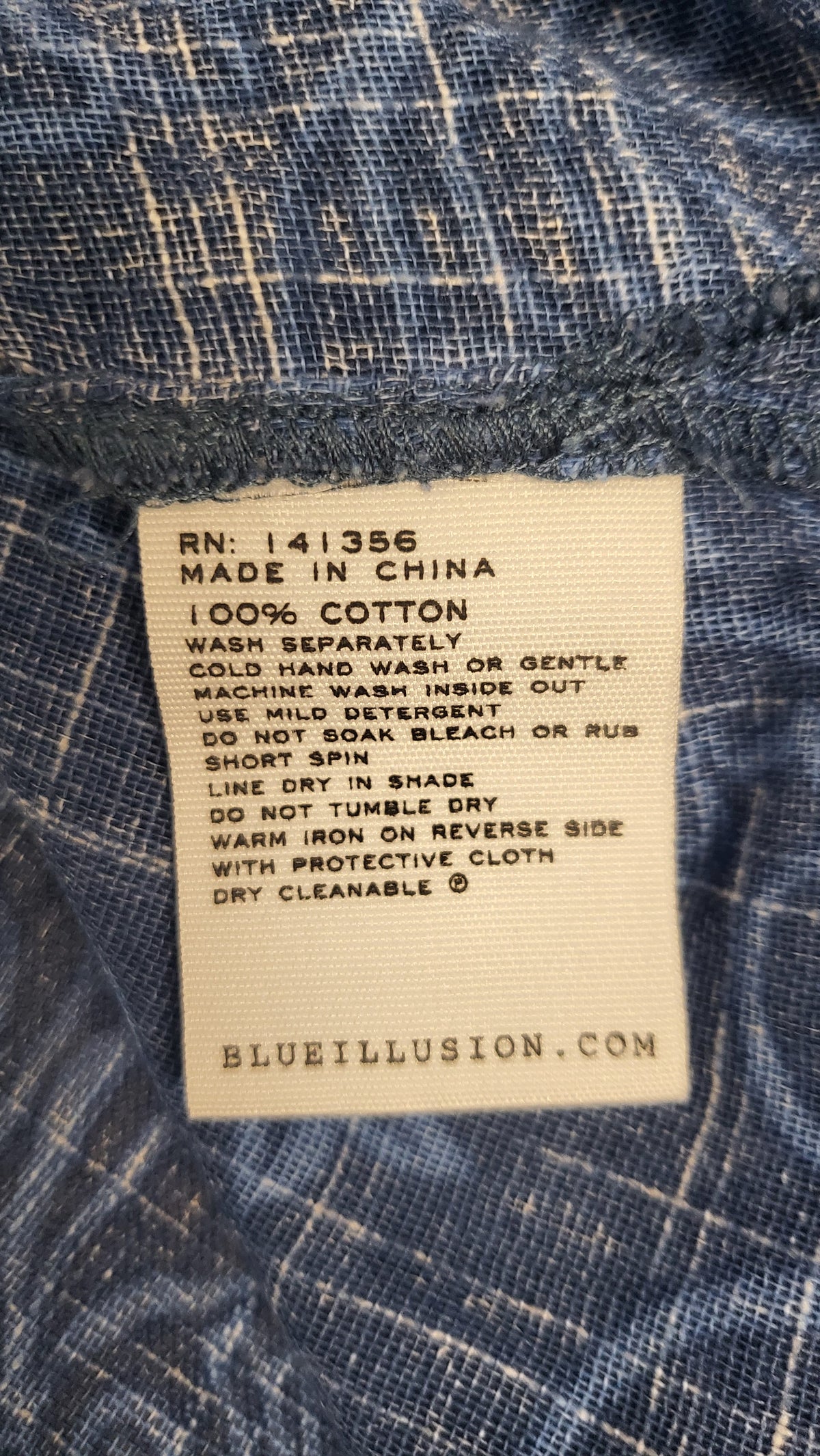 Blue Illusion Blue Print Cotton Blouse (10)