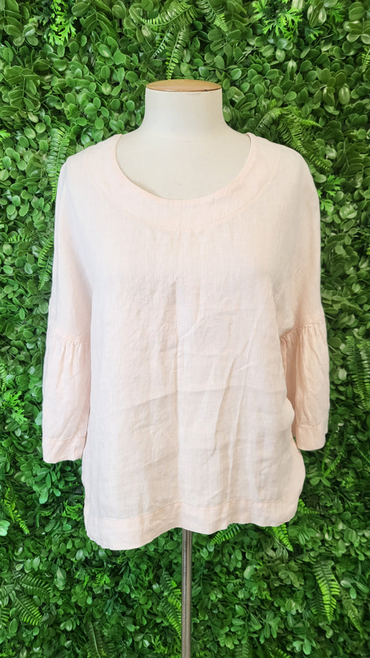DeVal Peach Linen Top (10)