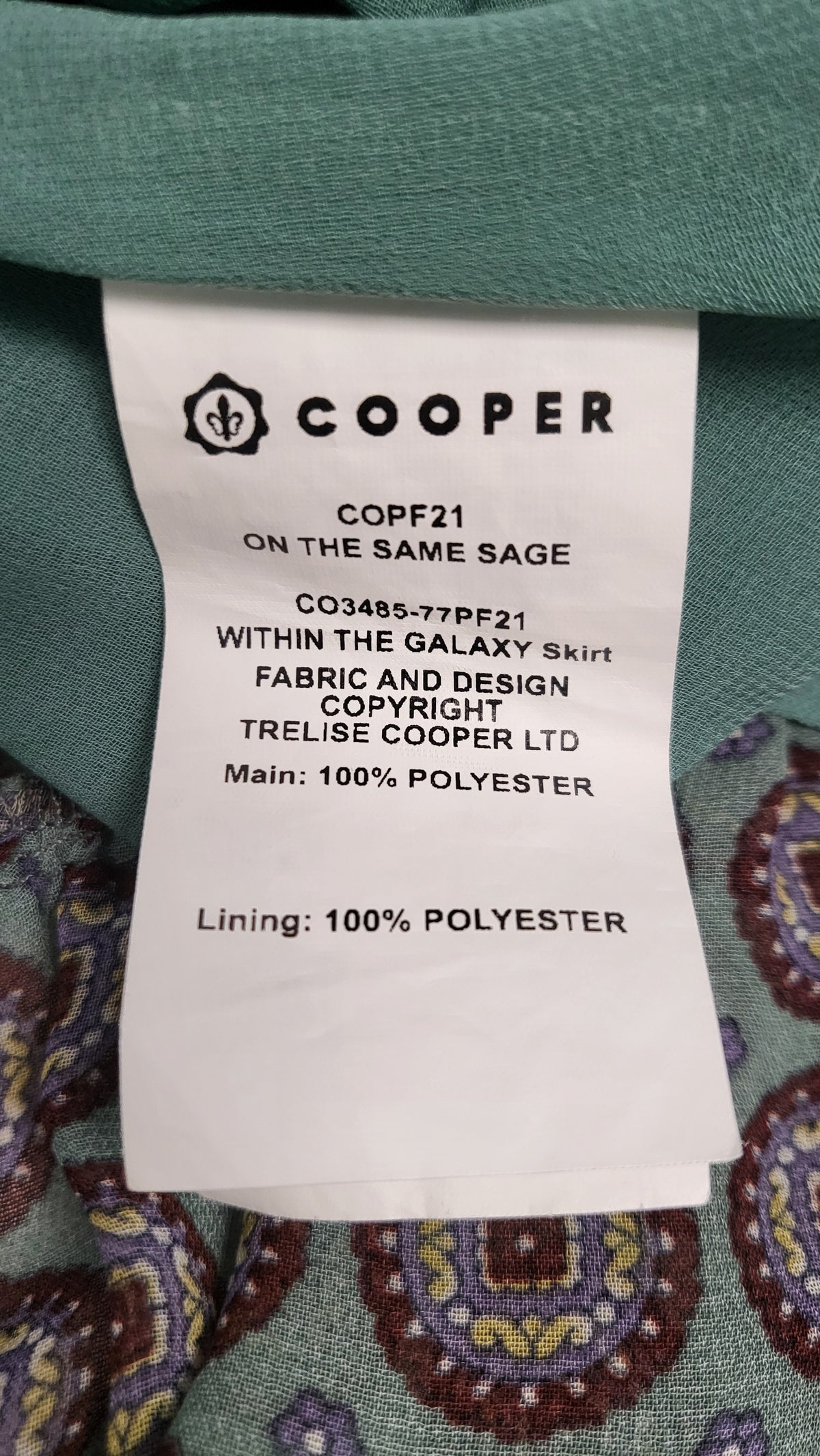 Cooper Print Within The Galaxy Skirt (12-14)