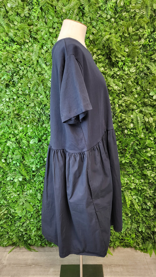 Elm Navy Hem T-Shirt Dress (18)
