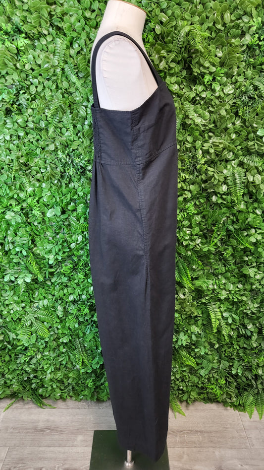 Uniqlo Black Linen Blend Dungarees (12)