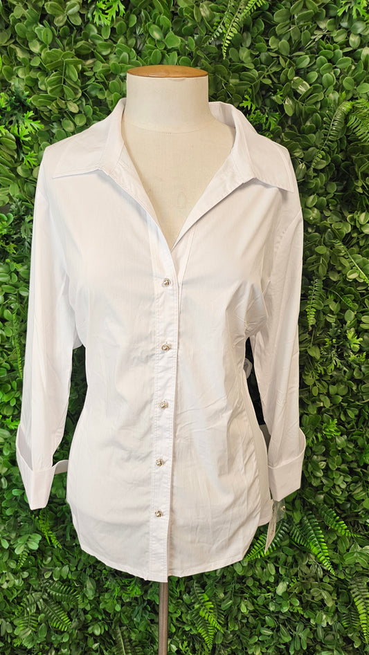Zac & Rachel White Wrap Waist Shirt BNWT (14)