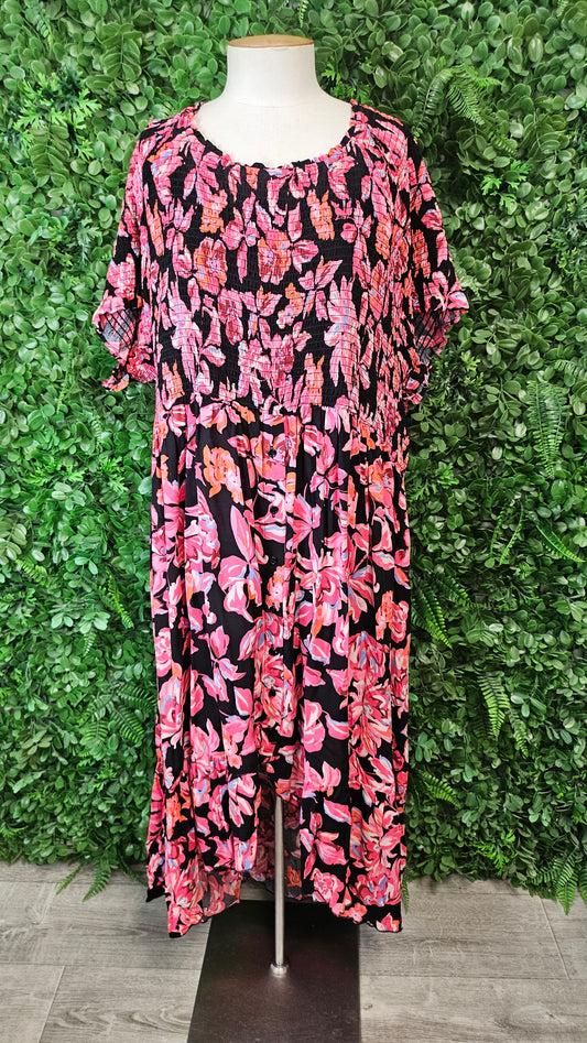 K+K Floral Shirred Bodice Dress (24)
