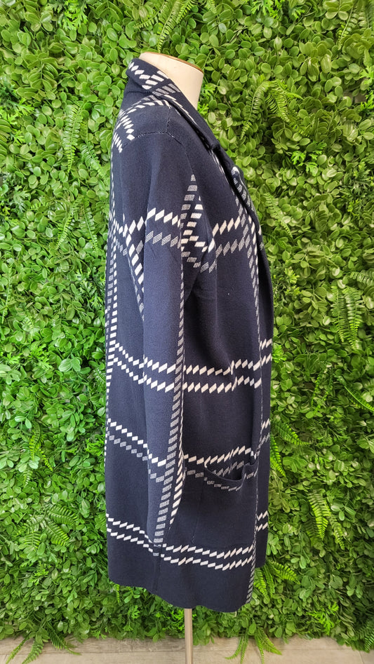 Print Check Coatigan BNWT (16)