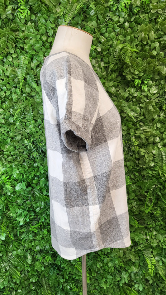 Trenery Check Linen Blend Top (8)