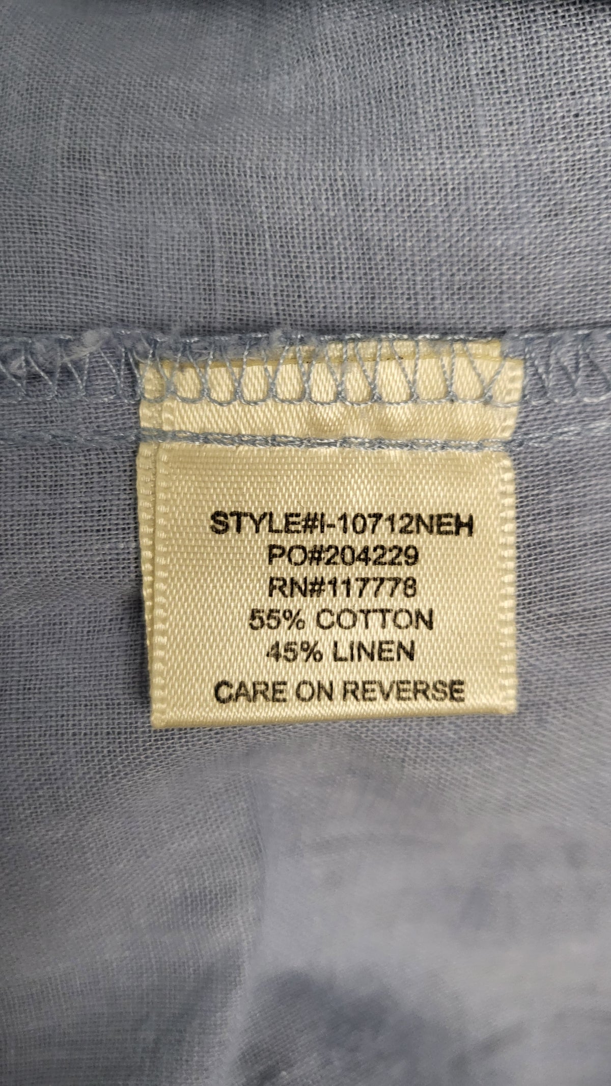 Lovestitch Blue Linen Top (10-12)