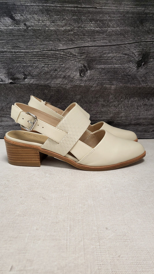 Isabella Anselmi Cream Leather Slingbacks BNWT (38)