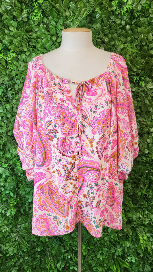 Augustine Paisley Billow Sleeve Top (16)