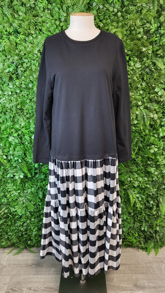 Curate Black/Check Easy Breezy Dress (10-12)