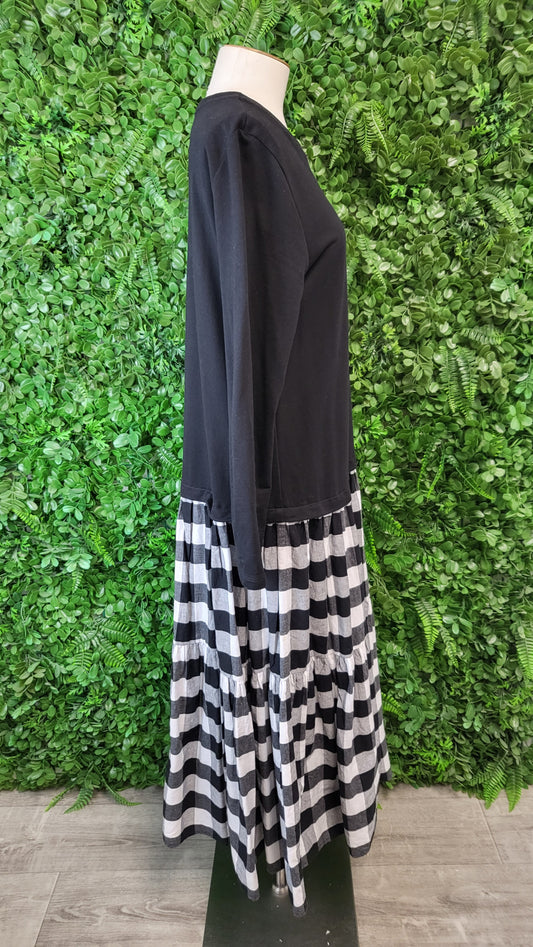 Curate Black/Check Easy Breezy Dress (10-12)