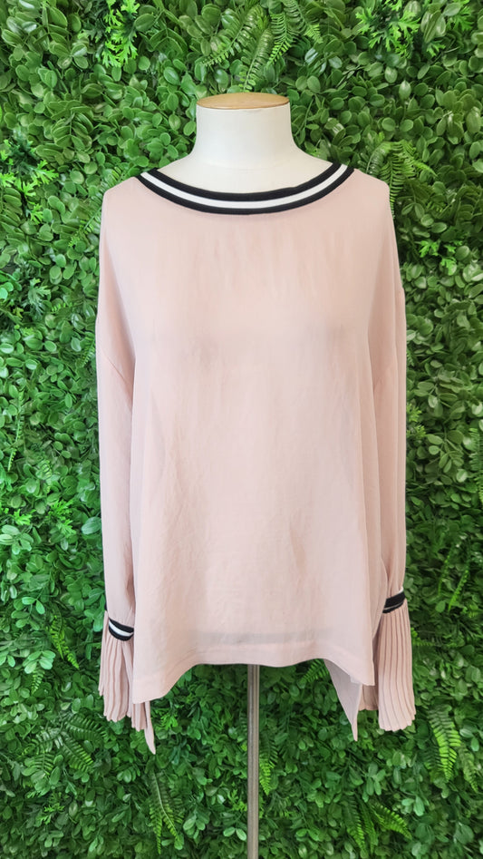 Lounge by Repertoire Blush Pleat Sleeve Top (10)