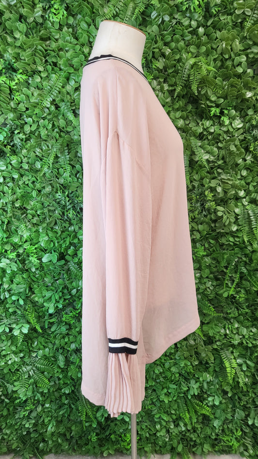 Lounge by Repertoire Blush Pleat Sleeve Top (10)
