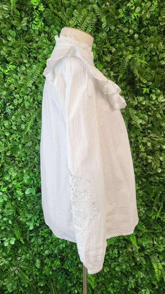 Loobies Story White Frill Yoke Shirt (10)