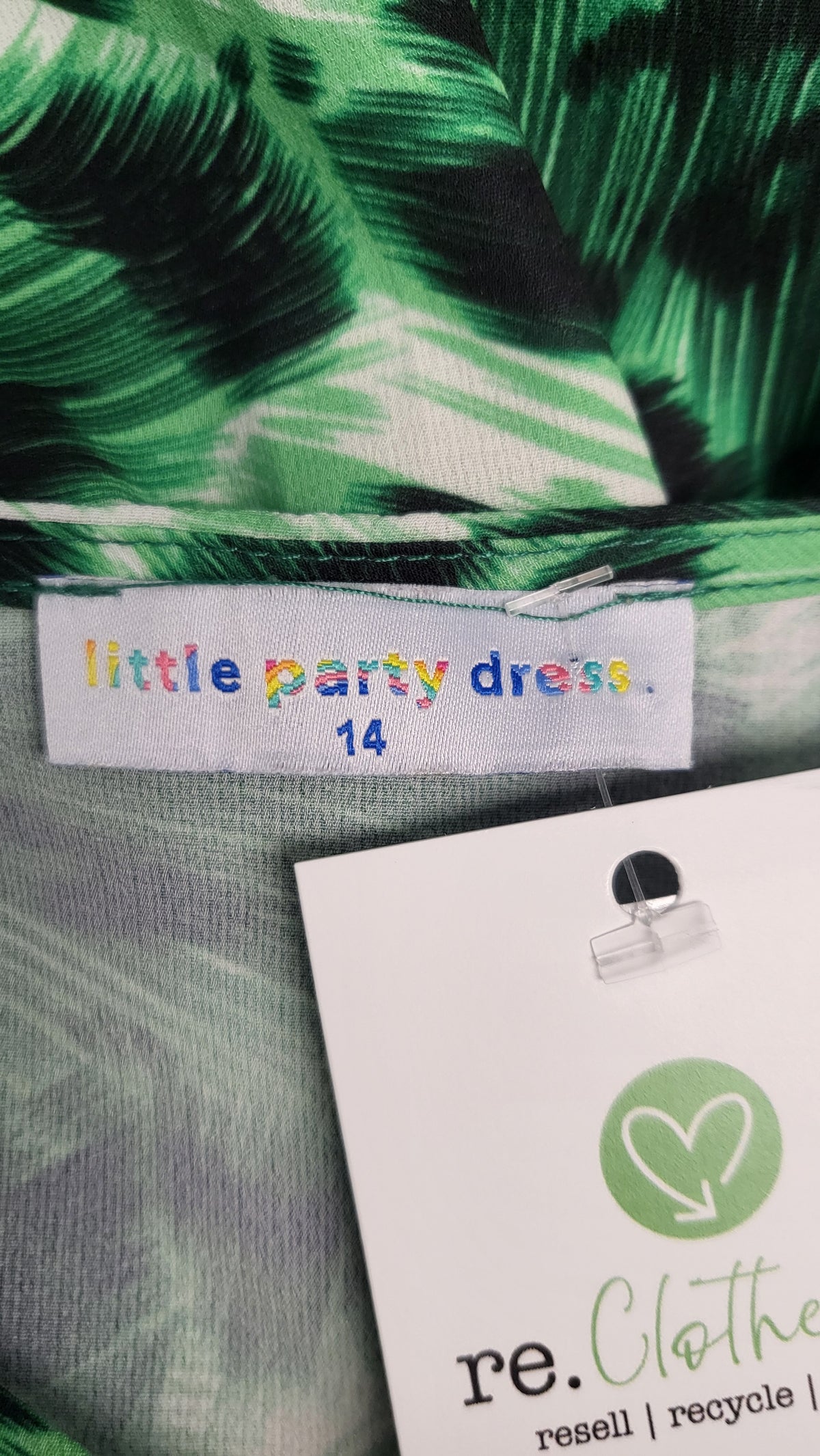 LPD Green Print Mini Dress (12-14)