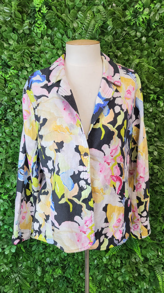 Ballantynes Essentials Print Linen Jacket (12-14)