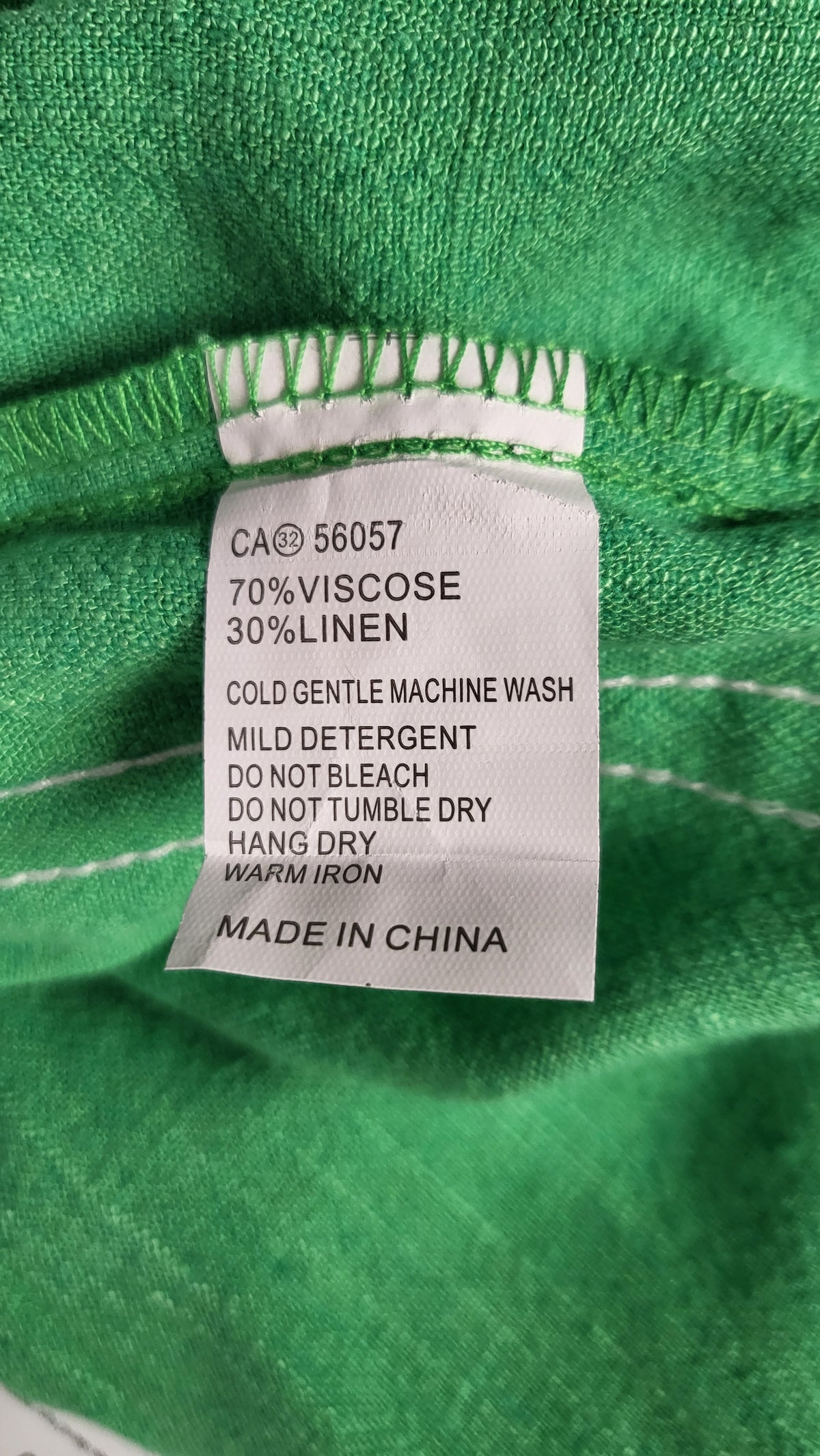 Vine Apparel Green Linen Blend Pant BNWT (18)