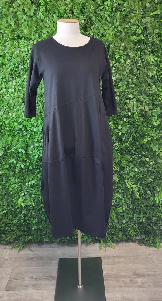 Tirelli Black Diagonal Dress (10)