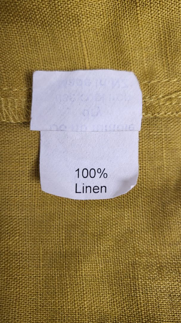 Cashews Mustard/Grey Linen Contrast Dress (20)