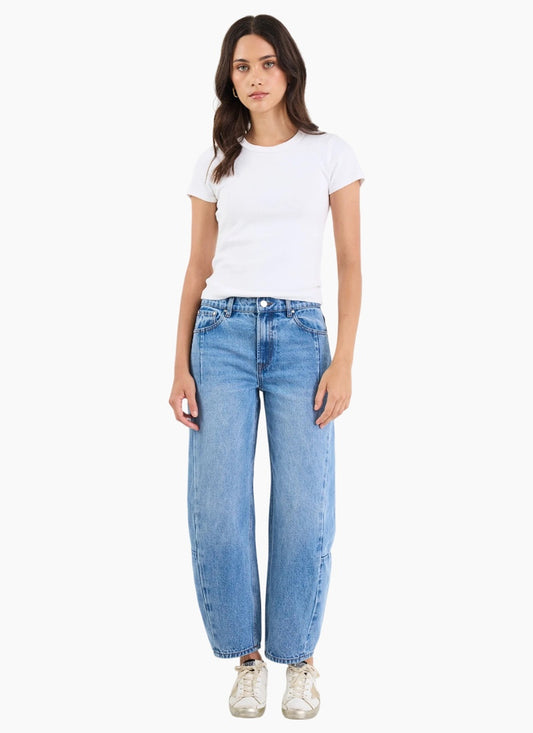 Among The Brave Mid Bue Graduate 90s Barrel Jeans BNWT (16)