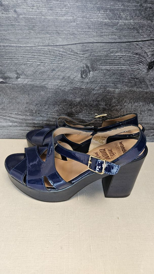 Wonder Navy Patent Heels (38)