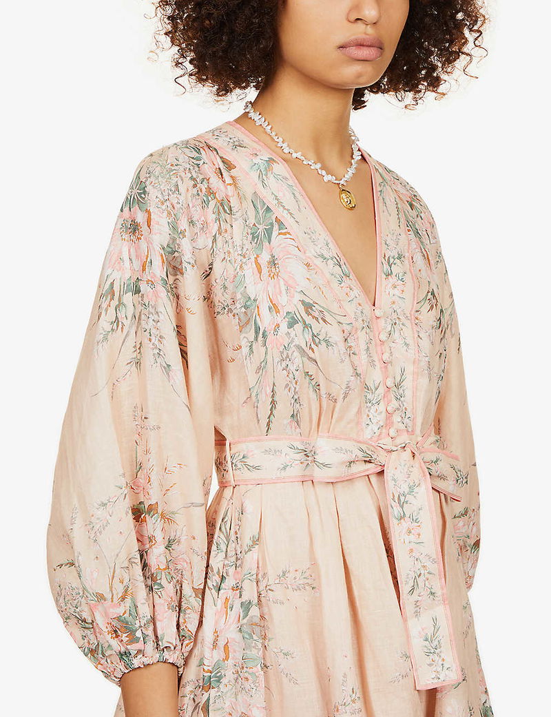Zimmermann Floral Plunge Mini Dress BNWT (12)