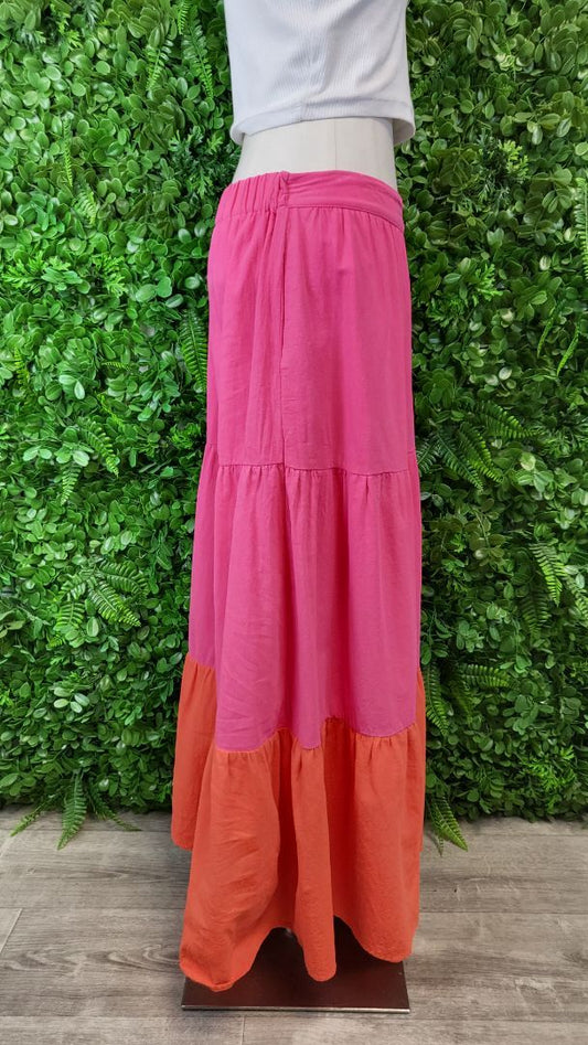 Cordelia Pink Tiered Skirt (8)