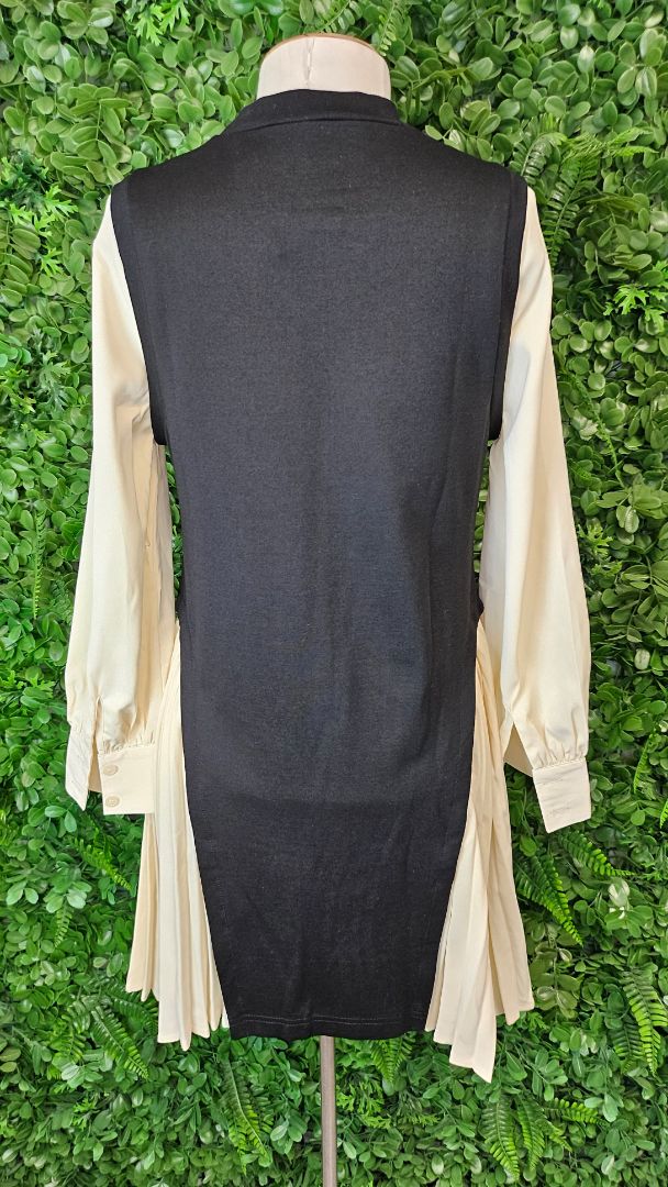Kaisio Cream/Black Contrast Dress (10)