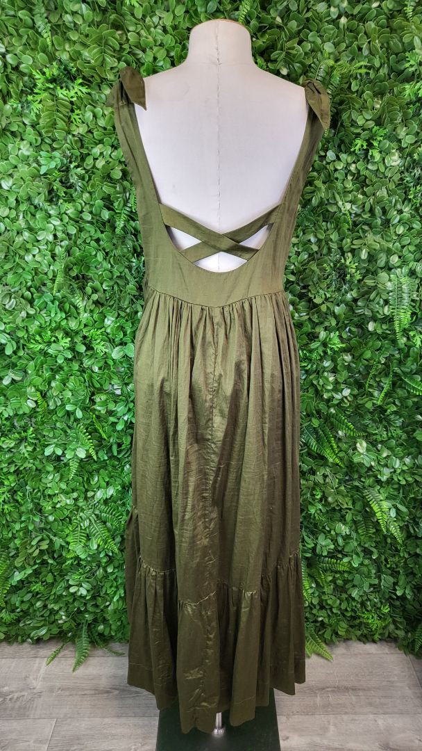 Blak Luxe Olive Tie Shoulder Dress BNWT (12)