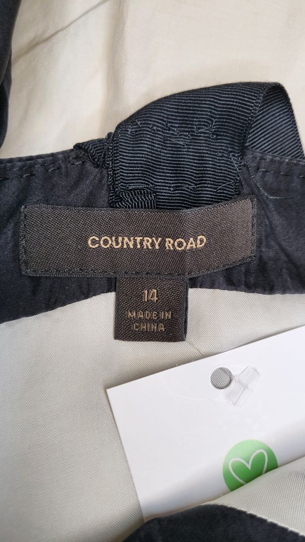 Country Road Cream/Black Silk/Cotton Sun Dress (14)