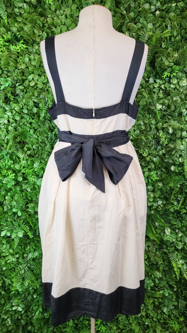 Country Road Cream/Black Silk/Cotton Sun Dress (14)