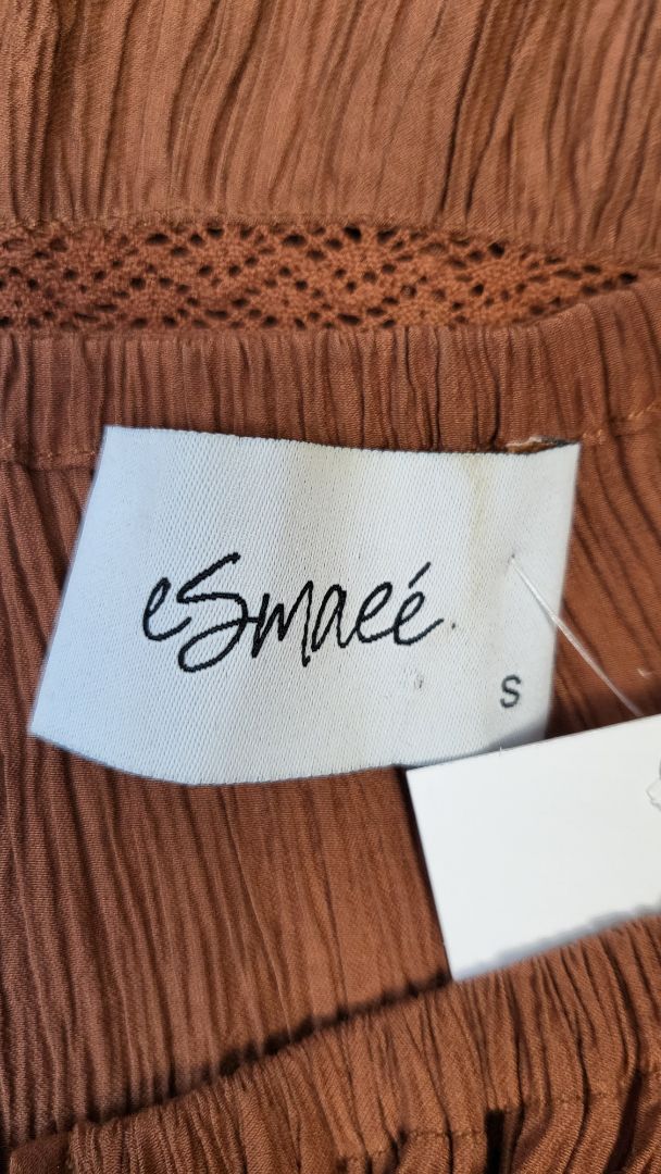 Esmaee Tan Crinkle Maxi Dress (10)