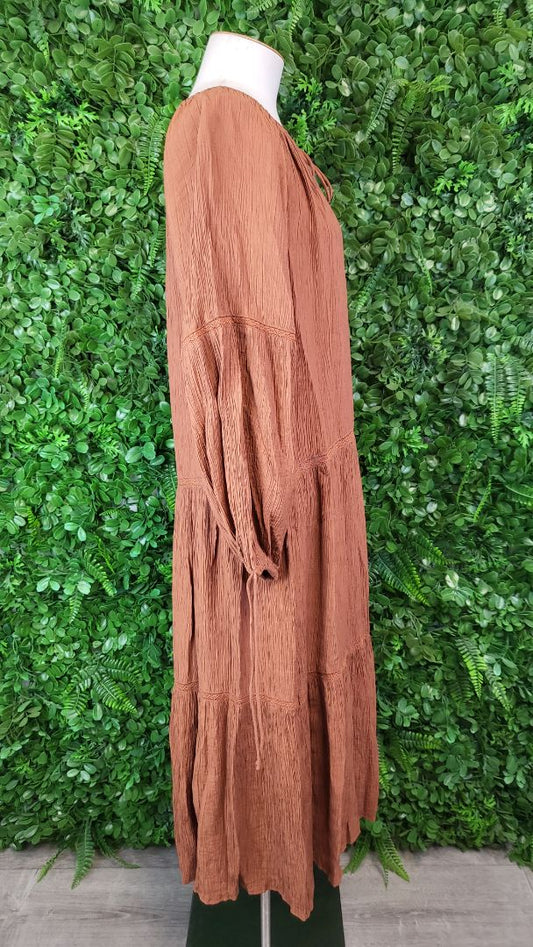 Esmaee Tan Crinkle Maxi Dress (10)