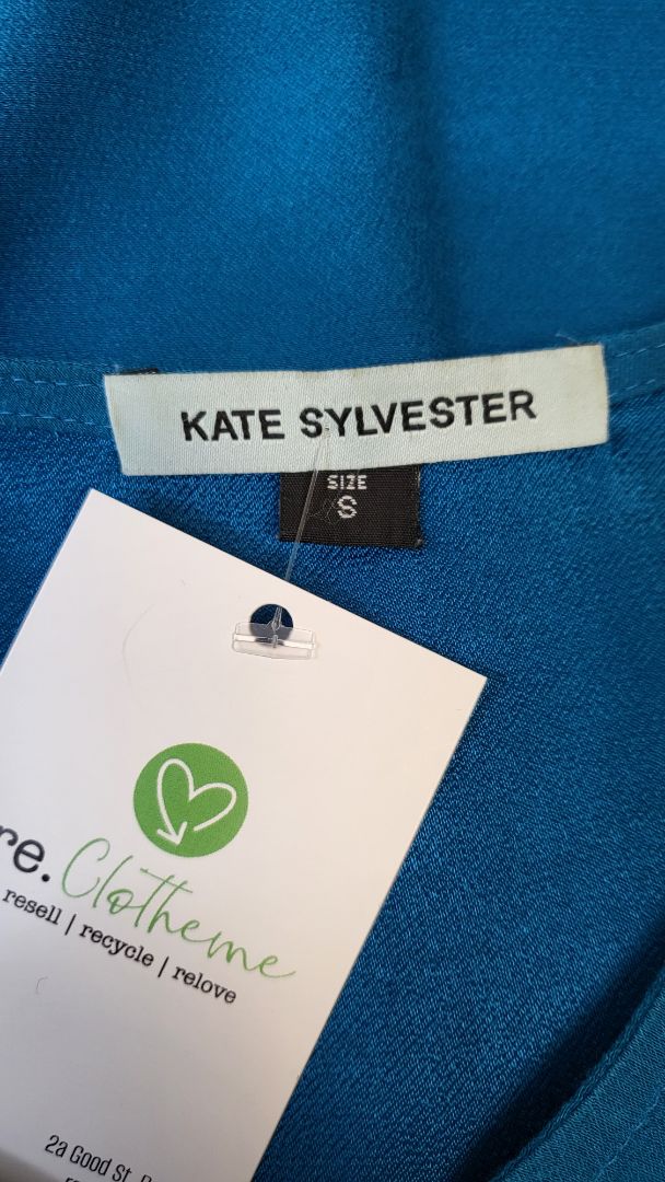 Kate Sylvester Teal Zip Top (8)
