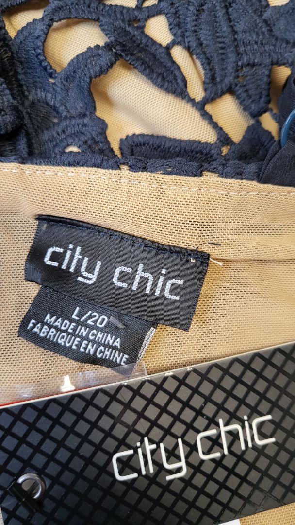 City Chic Navy Lace Dress BNWT (20)