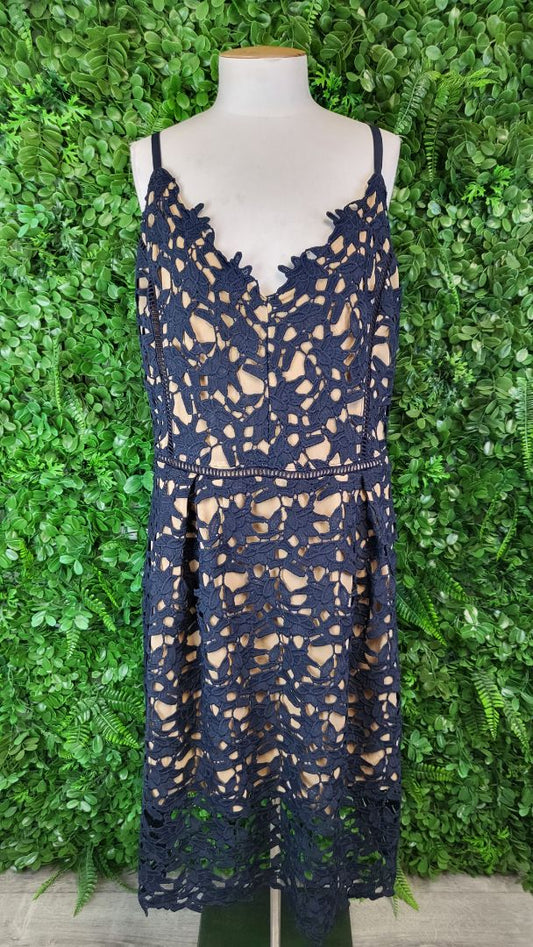 City Chic Navy Lace Dress BNWT (20)
